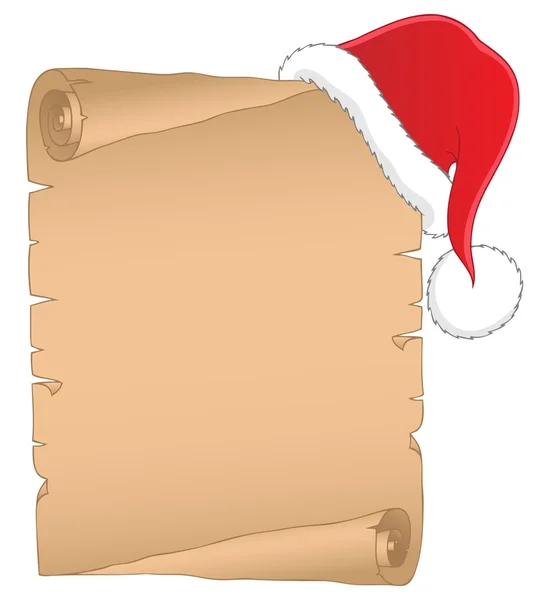 Christmas theme parchment 1 — Stock Vector
