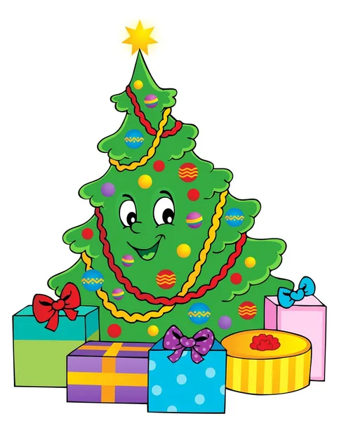 Tema árbol de Navidad 1 — Archivo Imágenes Vectoriales