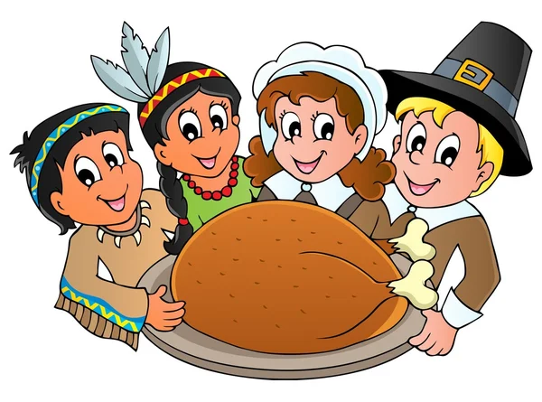 first thanksgiving dinner clipart