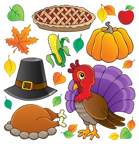 Thanksgiving thema collectie 1 — Stockvector