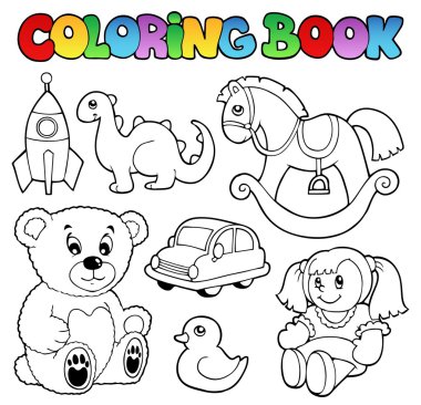 Coloring book toys theme 1 clipart