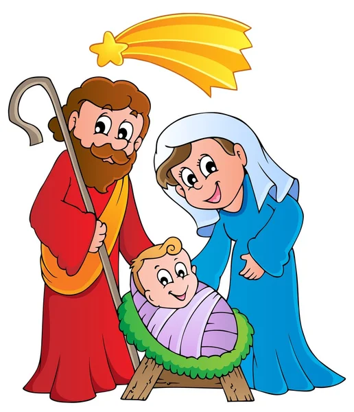 Noël Nativité scène 1 — Image vectorielle