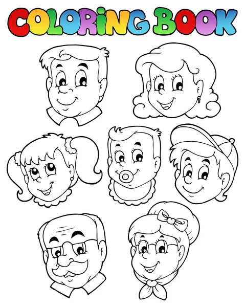 Coloring book family collection 3 — Stock Vector