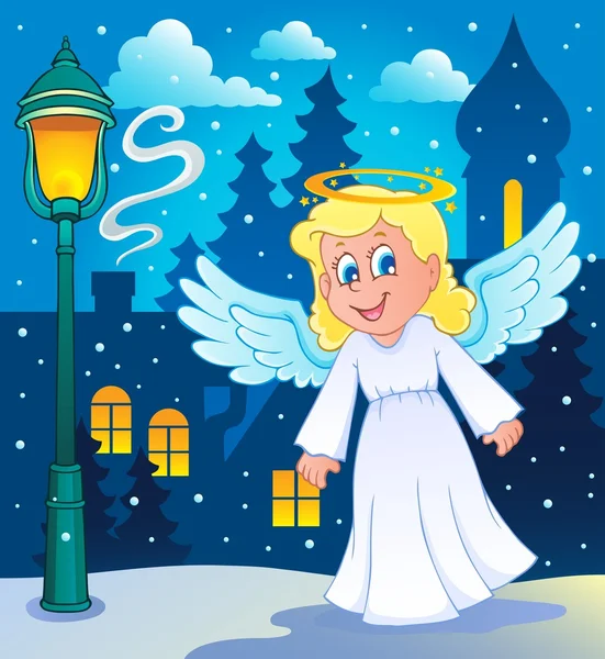 Image with angel 2 — Stock Vector