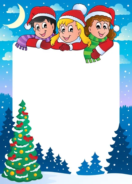 Marco de tema de Navidad 3 — Vector de stock