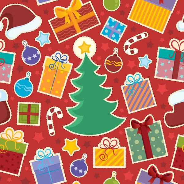 Seamless background Christmas 1 — Stock Vector