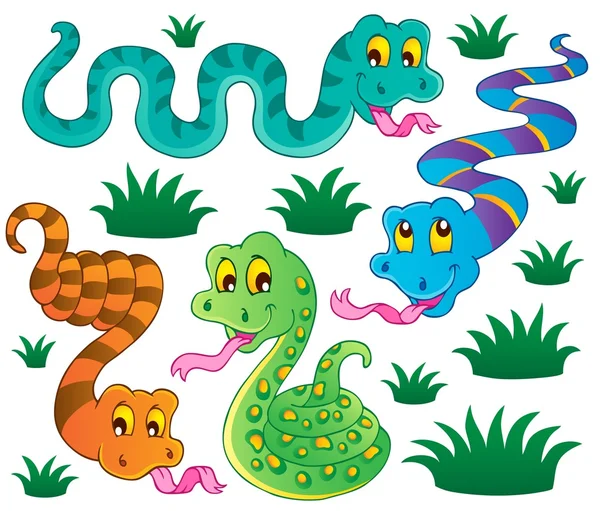 Various snakes theme collection 1 — Stock Vector