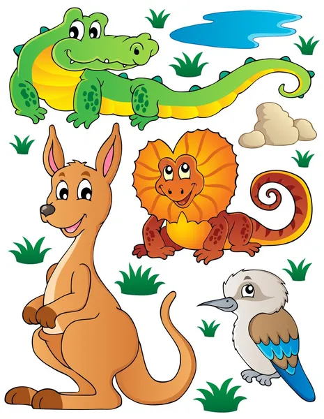 Australian wildlife fauna set 2 Stock Vector