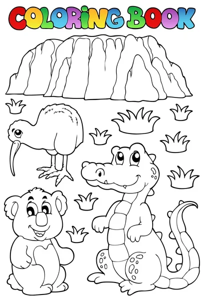 Livro para colorir Fauna australiana 3 —  Vetores de Stock