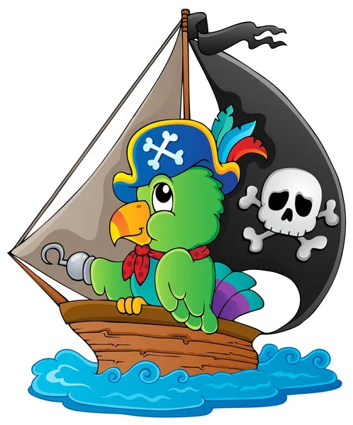 Image with pirate parrot theme 1 — Stock Vector