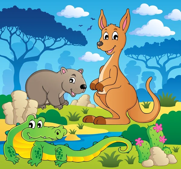 Australian animals theme 1 Stock Illustration