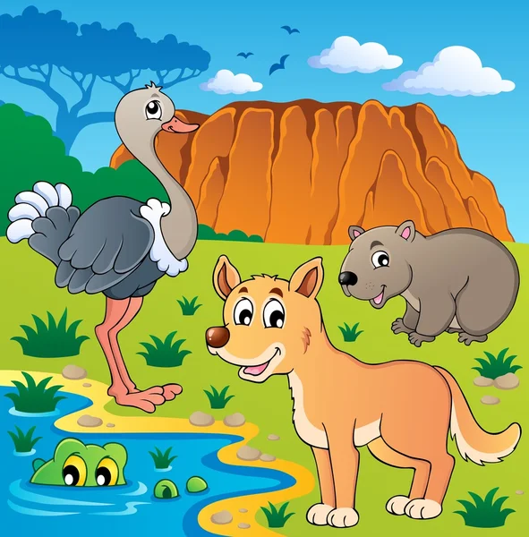 Australian animals theme 5 Stock Illustration