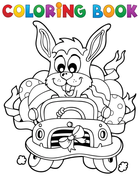 Coloring book with Easter theme 7 — Stock Vector