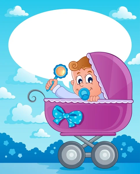 Baby boy theme image 2 — Stock Vector