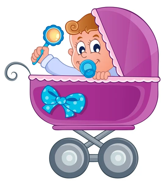 Bebé carro tema imagen 3 — Vector de stock