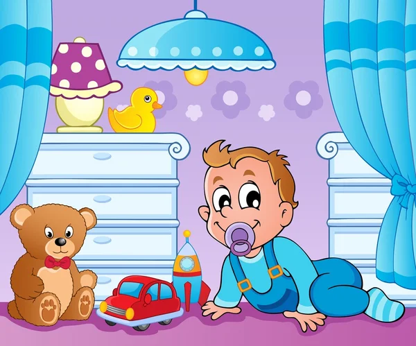 Chambre bébé thème image 2 — Image vectorielle