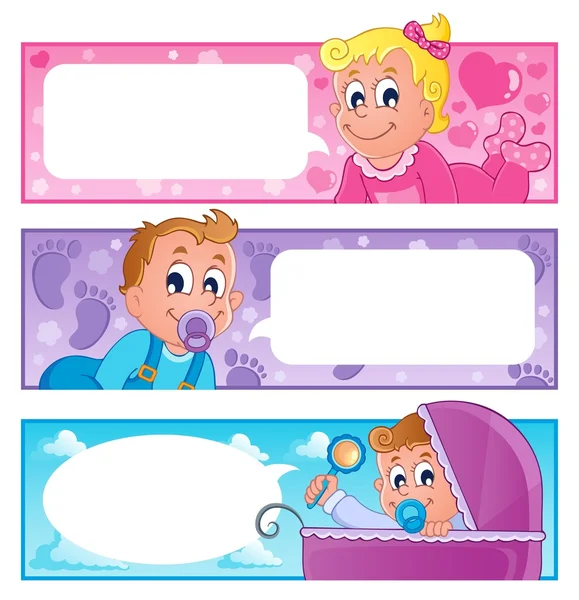 Baby theme banners collection 1 — Stock Vector