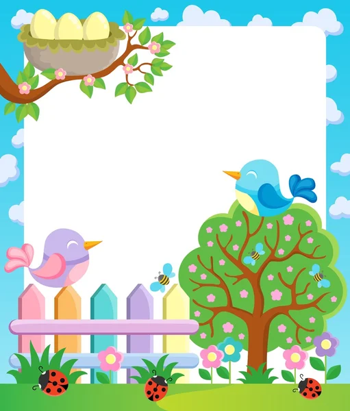 Frame with spring theme 1 — Stock Vector