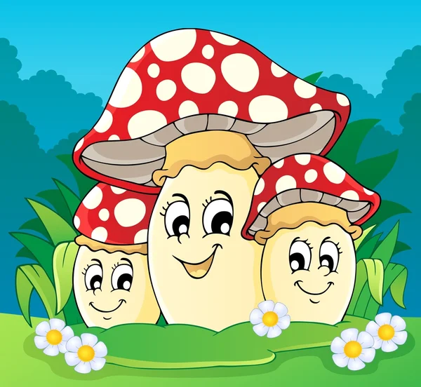 Mushroom theme image 2 — Stock Vector