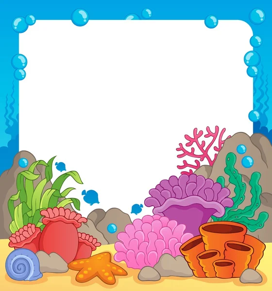 Coral reef thema frame 1 — Stockvector