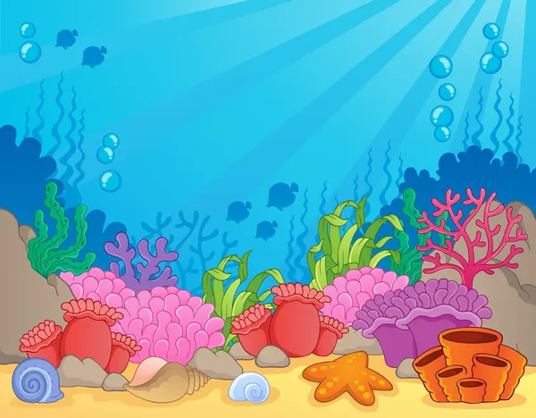 Arrecife de coral tema imagen 4 — Vector de stock