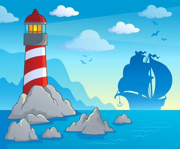 Lighthouse theme image 1 — Stock Vector