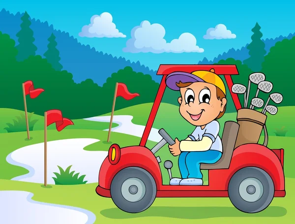 Image avec le thème de golf 5 — Image vectorielle