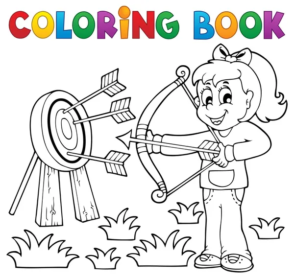 Malbuch Kinder spielen Thema 3 — Stockvektor