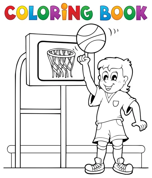 Livre à colorier sport et gym thème 3 — Image vectorielle