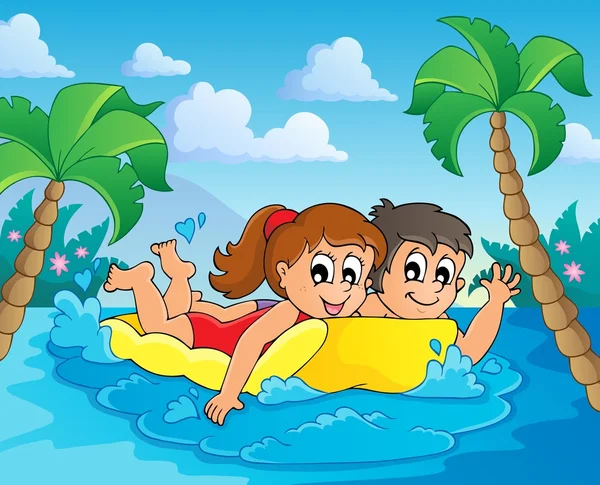 Activité estivale sur l'eau thème 4 — Image vectorielle