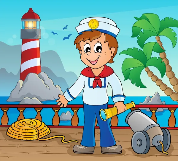 Image with sailor theme 2 — Stockový vektor