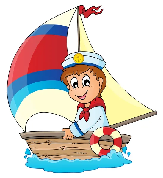 Image with sailor theme 3 — ストックベクタ