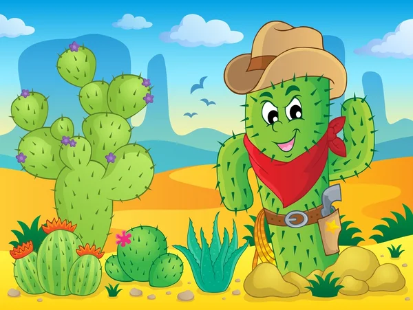 Cactus tema imagen 4 — Archivo Imágenes Vectoriales