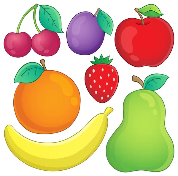 Imagen del tema de la fruta 3 — Vector de stock