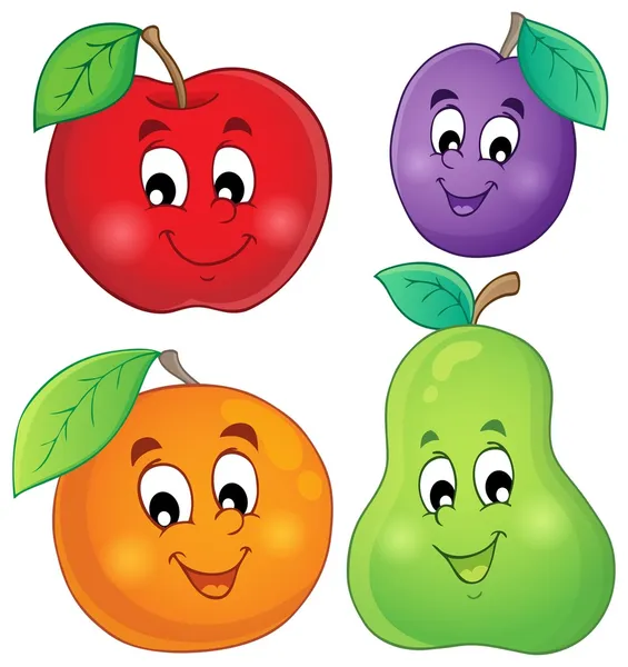 Imagen del tema de la fruta 1 — Vector de stock