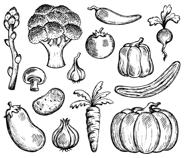 Gemüse Thema Sammlung 2 — Stockvektor