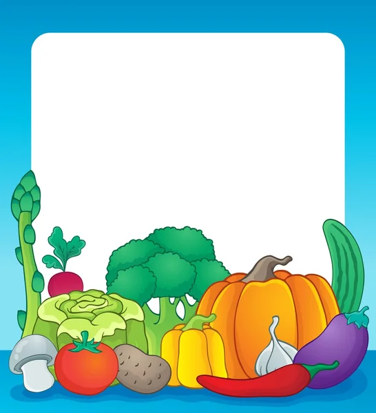 Vegetable theme frame 2 — Stock Vector