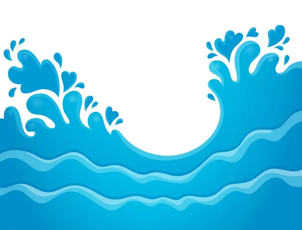 Water splash theme image 7 — Stock Vector