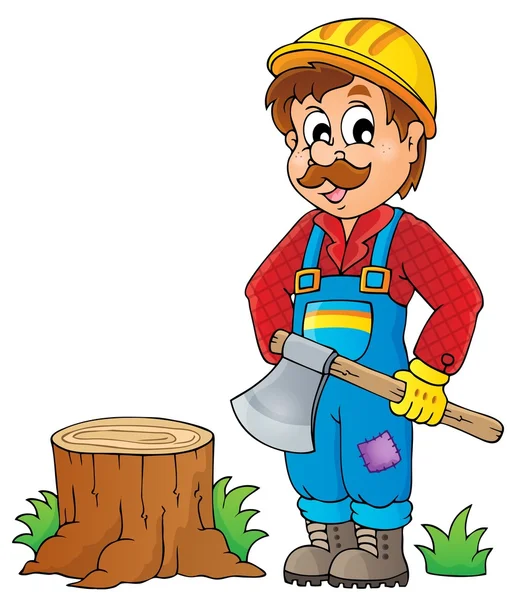 Image with lumberjack theme 1 — Stock Vector