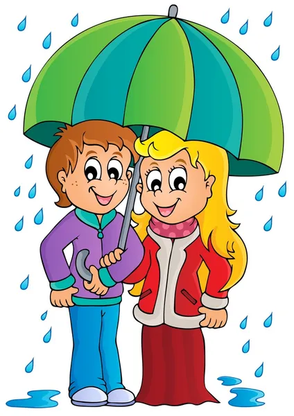 Rainy weather theme image 1 — Stock Vector