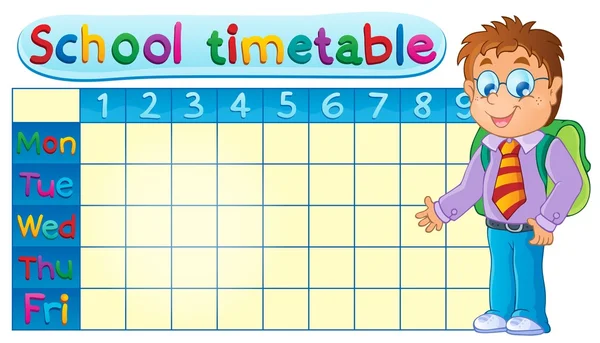 School tijdschema thema afbeelding 1 — Stockvector