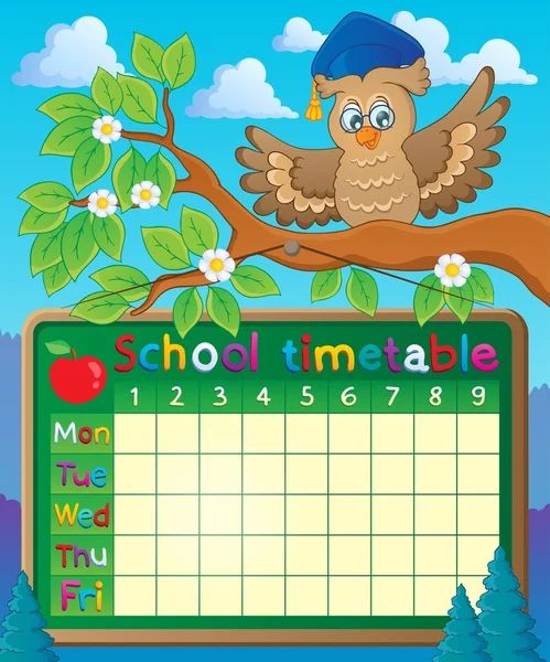 School timetable theme image 5 — Stock Vector