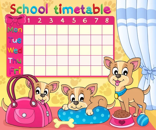 School timetable thematic image 5 — Stock Vector