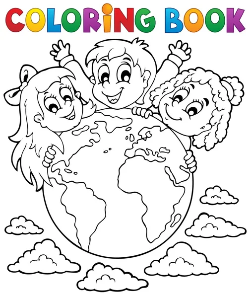 색칠 공부 책 아이 테마 2 — 스톡 벡터