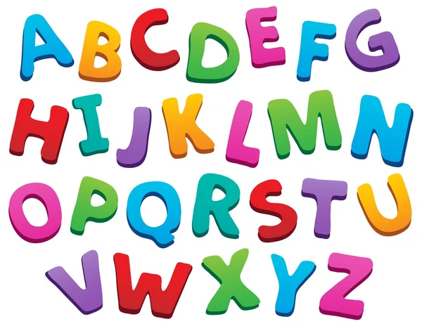 Image with alphabet theme 5 — Stock Vector