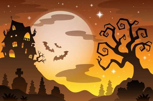Хэллоуин тема фона 2 — стоковый вектор