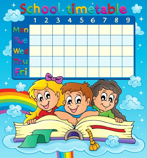 Calendario escolar Imagen temática 7 — Vector de stock