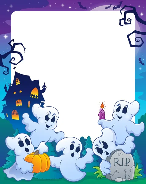 Halloween tema bildruta 1 — Stock vektor