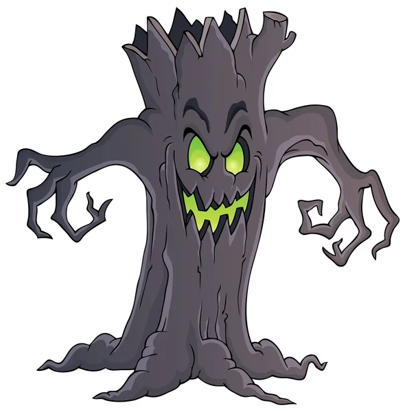 Spooky árbol tema imagen 1 — Archivo Imágenes Vectoriales