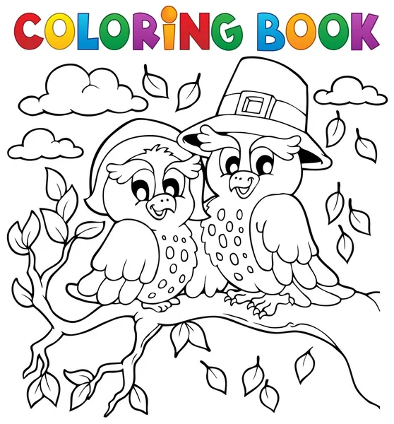 Boek thanksgiving afbeelding 5 kleuren — Stockvector